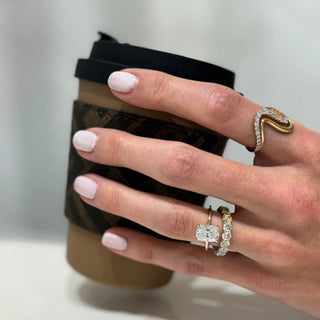Gold & Diamond Wavy Ring  Lindsey Leigh Jewelry.
