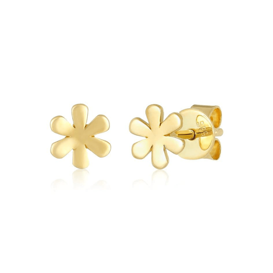 Gold Flower Studs - Lindsey Leigh Jewelry