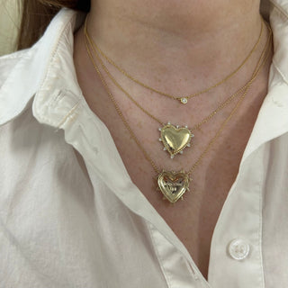 Gold Heart Necklace  Lindsey Leigh Jewelry.

