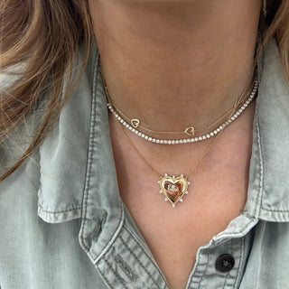Gold Heart Necklace  Lindsey Leigh Jewelry.
