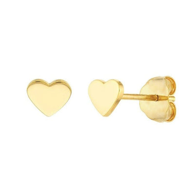 Gold Heart Stud - Lindsey Leigh Jewelry