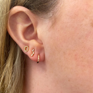 Gold Huggies  Lindsey Leigh Jewelry.
