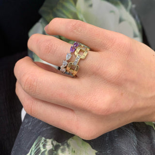 Gold Link Band  Lindsey Leigh Jewelry.

