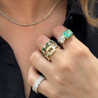 Gold Link Band  Lindsey Leigh Jewelry.
