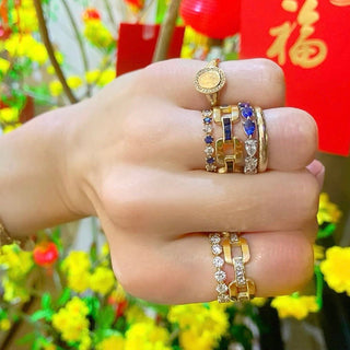 Gold Link Band  Lindsey Leigh Jewelry.
