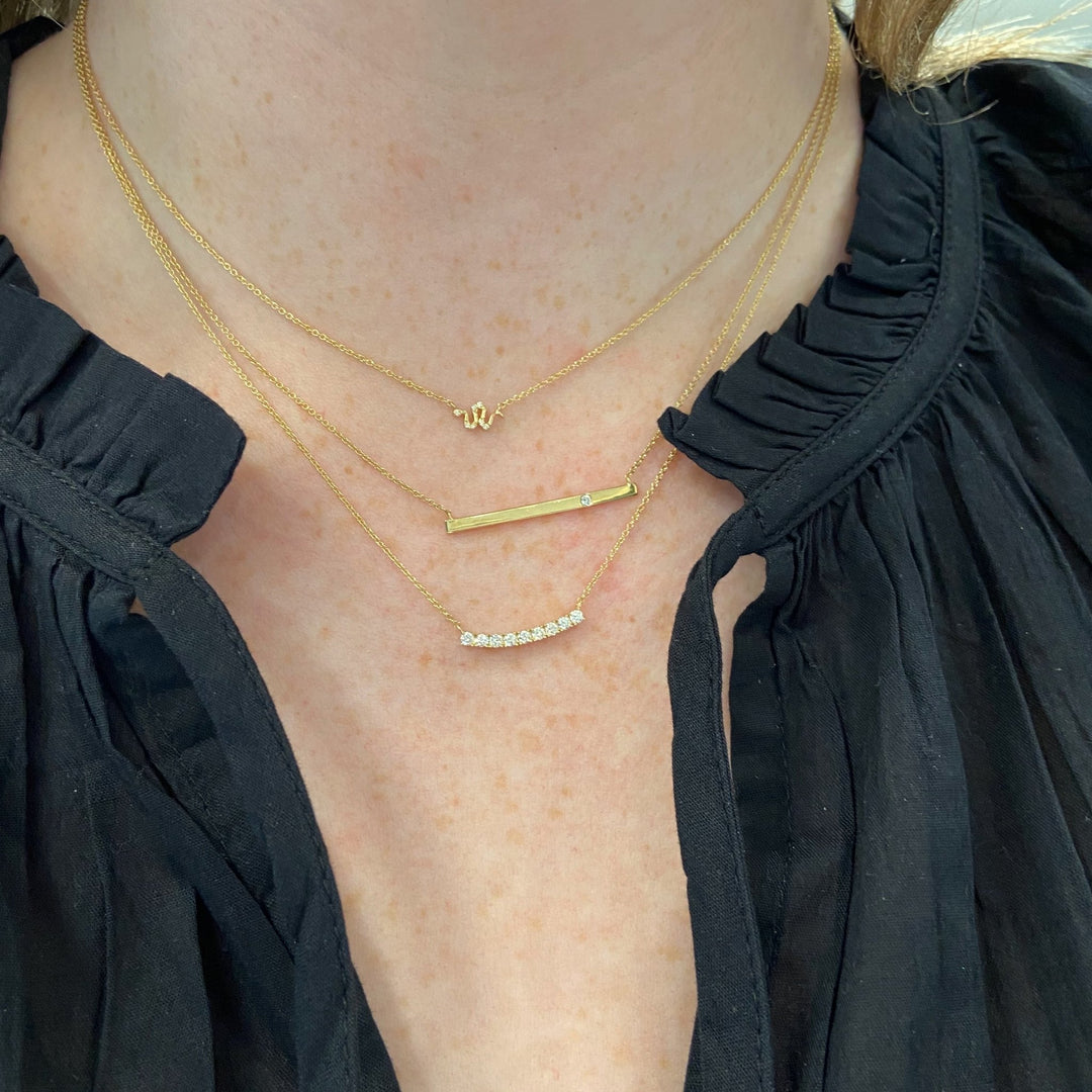 Gold & Pave Snake Necklace - Lindsey Leigh Jewelry