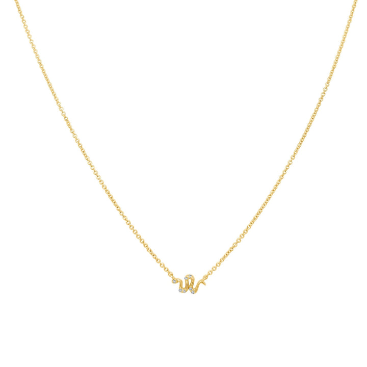 Gold & Pave Snake Necklace - Lindsey Leigh Jewelry