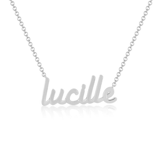 Gold Script Personalized Name Necklace  Lindsey Leigh Jewelry.
