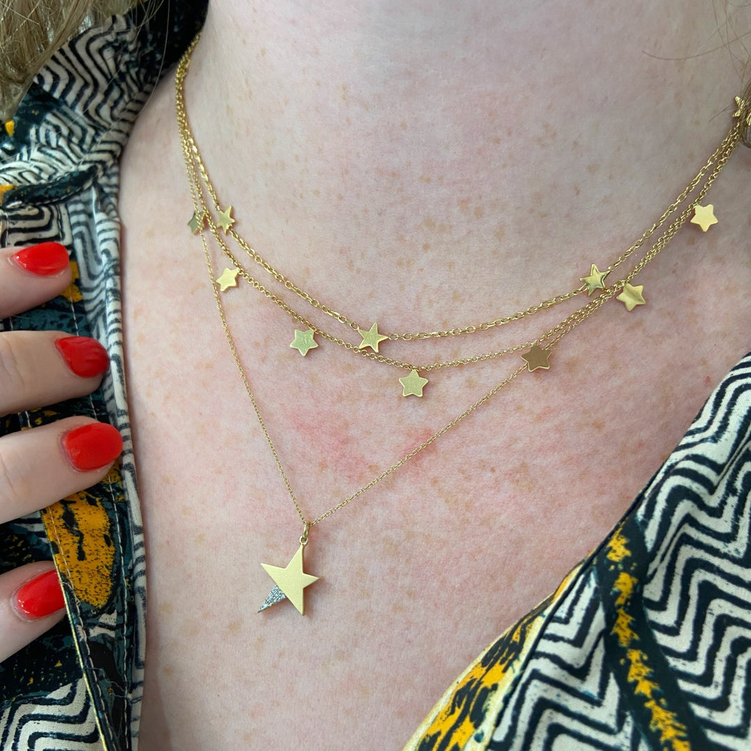 Gold Star Necklace - Lindsey Leigh Jewelry