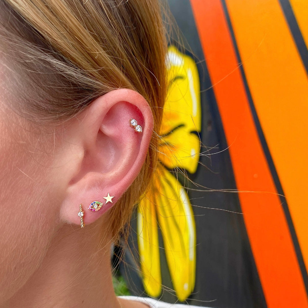 Gold Star Studs - Lindsey Leigh Jewelry