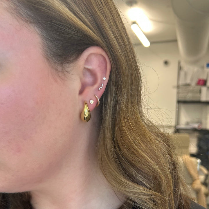 Gold Tear Drop Earrings - Lindsey Leigh Jewelry