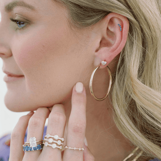 Gold Tube Hoops  Lindsey Leigh Jewelry.

