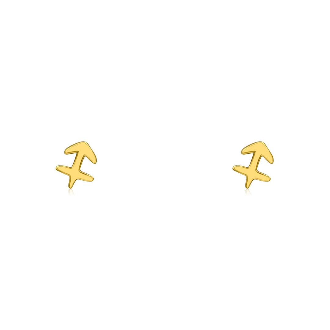 Gold Zodiac Stud - Lindsey Leigh Jewelry