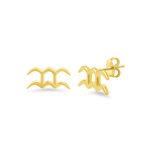 Gold Zodiac Stud  Lindsey Leigh Jewelry.
