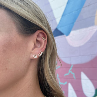 Gold Zodiac Stud  Lindsey Leigh Jewelry.
