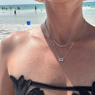 Graduated Basket Set Diamond Necklace  Lindsey Leigh Jewelry.
