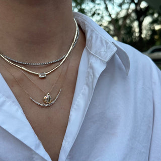 Graduated Basket Set Diamond Necklace  Lindsey Leigh Jewelry.
