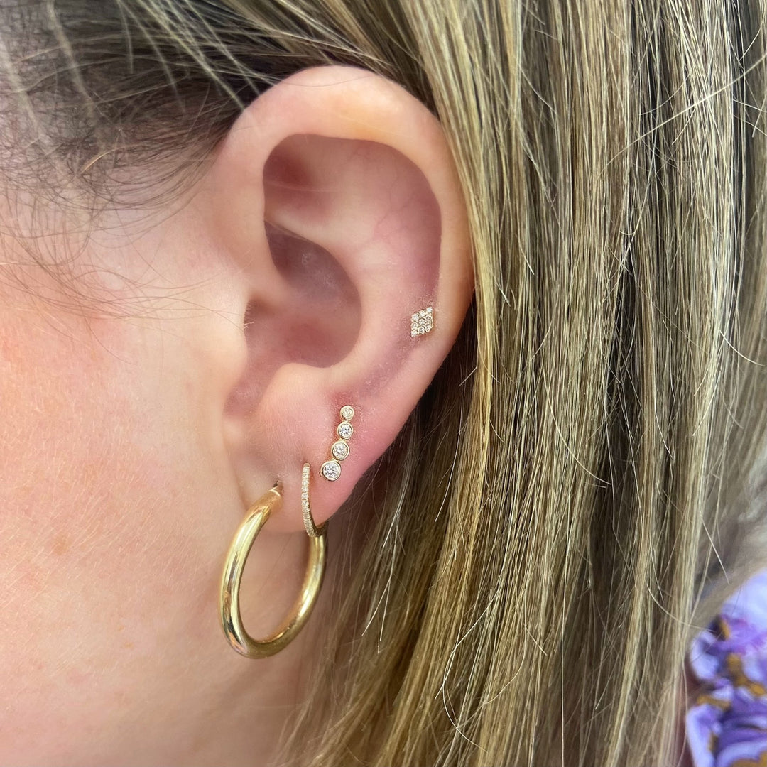 Graduated Bezel Ear Crawler - Lindsey Leigh Jewelry