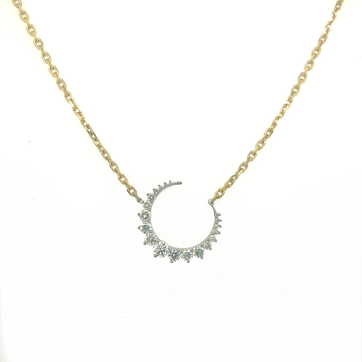 Graduated Crescent Diamond Necklace - Lindsey Leigh Jewelry