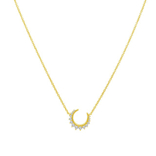 Graduated Crescent Diamond Necklace  Lindsey Leigh Jewelry.
