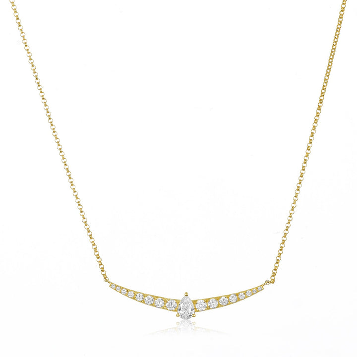 Graduated Fancy Shape Bar Necklace - Lindsey Leigh Jewelry