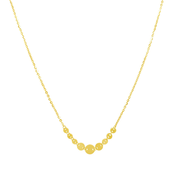 Graduated Gold Disc Necklace - Lindsey Leigh Jewelry