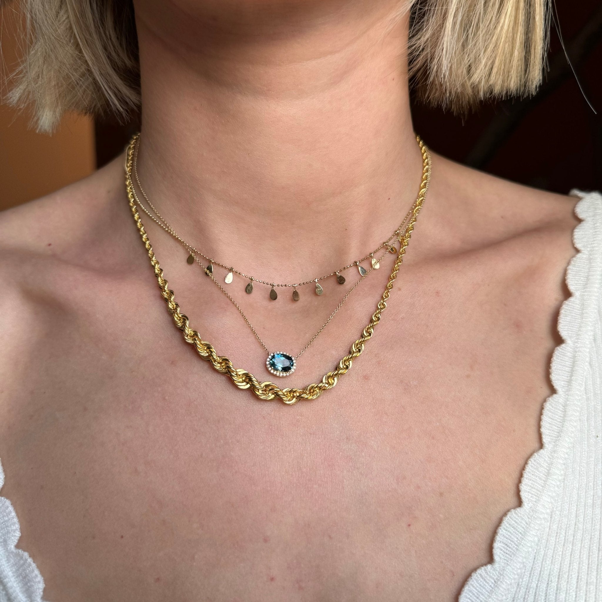 Buy Gold Rope Choker Necklace, Gold Women's Rope Chain, Gold Women's  Necklace, Gold Women's Chain, Gold Woven Necklace, Women's Gold Necklace  Online in India - Etsy