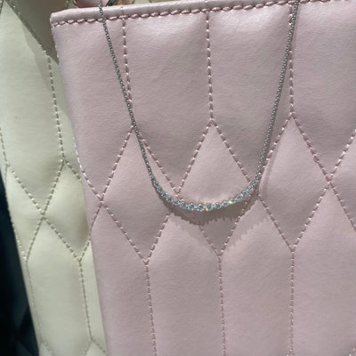 Graduated Single Prong Diamond Necklace - Lindsey Leigh Jewelry