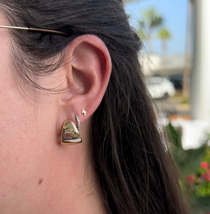 Graduated Thick Gold Earrings - Lindsey Leigh Jewelry