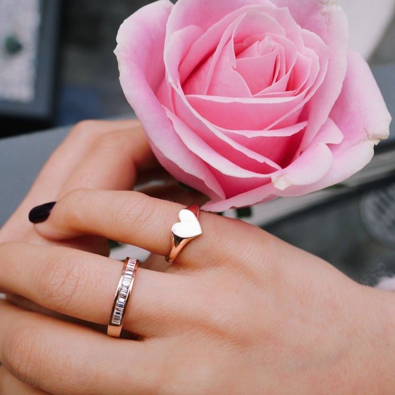Heart Signet Ring - Lindsey Leigh Jewelry