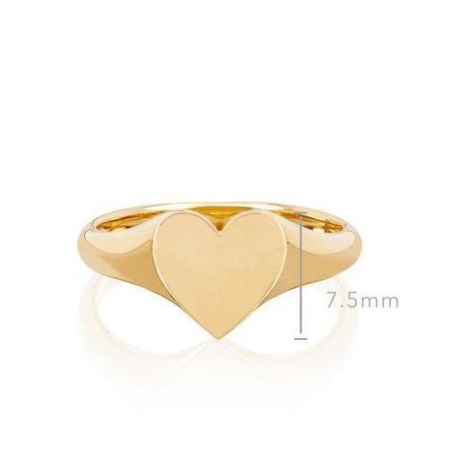 Heart Signet Ring - Lindsey Leigh Jewelry