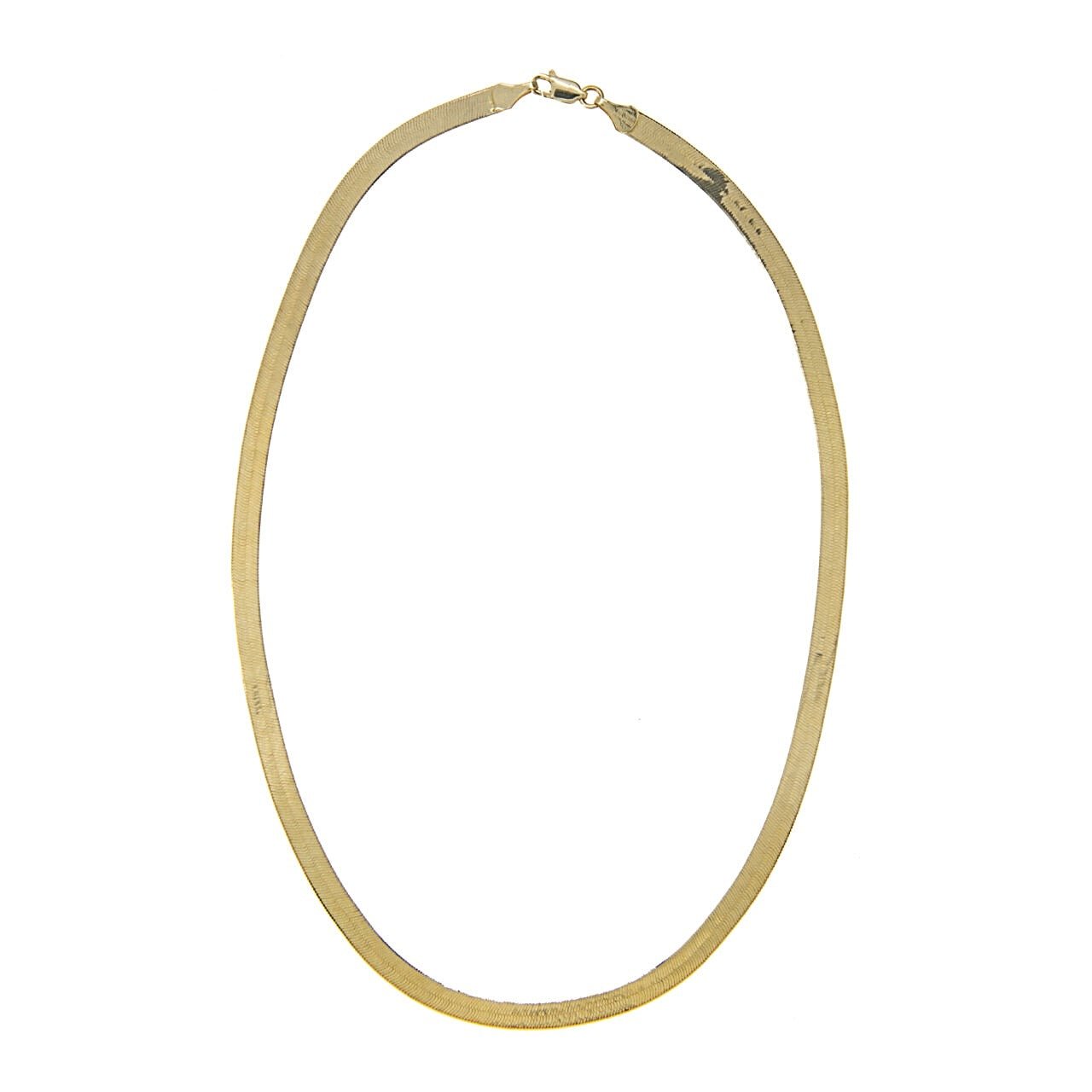 9ct gold store flat herringbone necklace