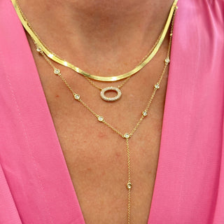 Herringbone Gold Necklace  Lindsey Leigh Jewelry.

