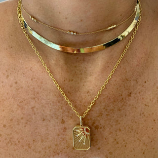 Herringbone Gold Necklace  Lindsey Leigh Jewelry.
