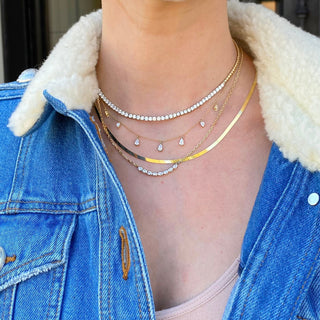 Herringbone Gold Necklace  Lindsey Leigh Jewelry.
