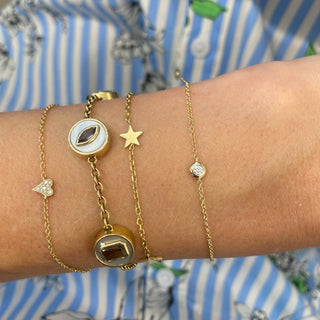 Single Diamond Bezel Bracelet  Lindsey Leigh Jewelry.
