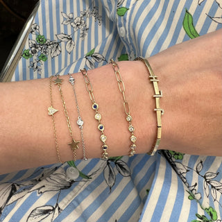 Diamond Station Bracelet Lindsey Leigh Jewelry.
