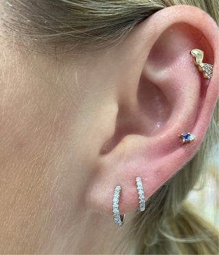 Large Classic Diamond Huggies  Lindsey Leigh Jewelry.
