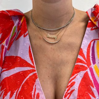 Graduated Basket Set Diamond Necklace  Lindsey Leigh Jewelry.

