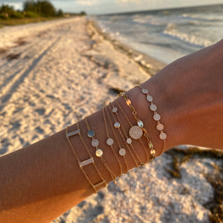 Single Diamond Bezel Bracelet  Lindsey Leigh Jewelry.
