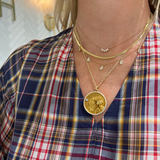 Herringbone Gold Necklace  Lindsey Leigh Jewelry.
