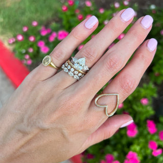 Open Heart Diamond Ring  Lindsey Leigh Jewelry.
