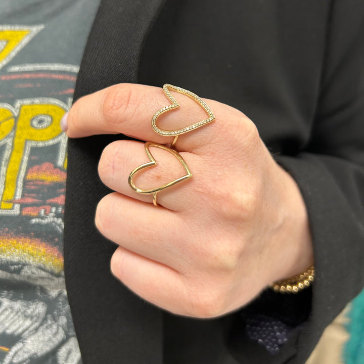 Open Heart Diamond Ring Lindsey Leigh Jewelry