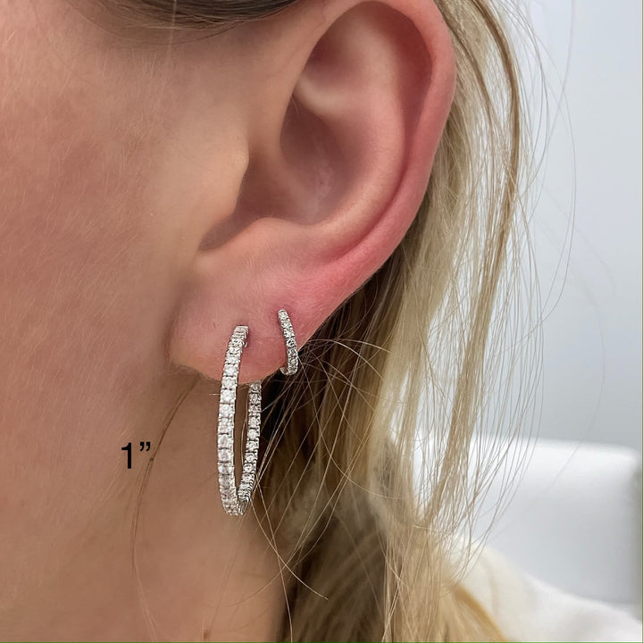 Inside Out Diamond Hoops - Lindsey Leigh Jewelry