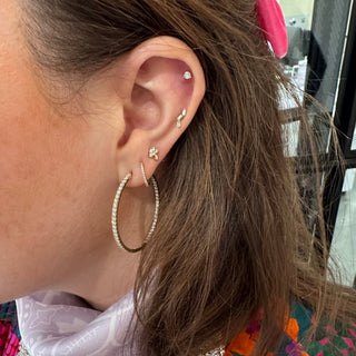 Inside Out Diamond Hoops  Lindsey Leigh Jewelry.
