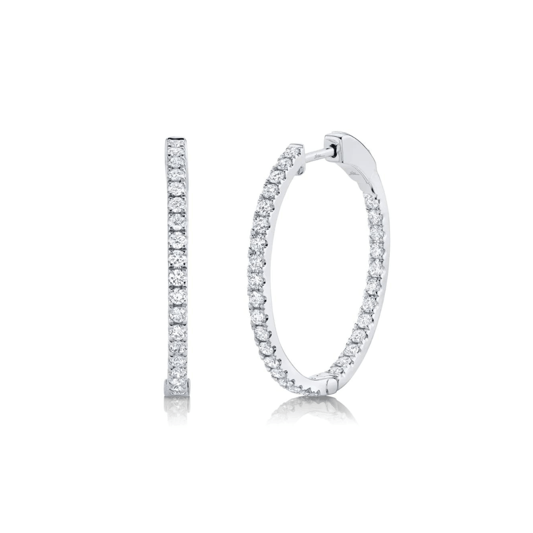 Inside Out Diamond Hoops - Lindsey Leigh Jewelry