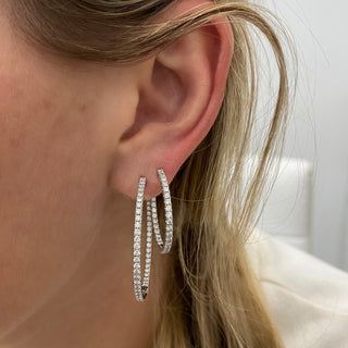 Inside Out Diamond Hoops  Lindsey Leigh Jewelry.
