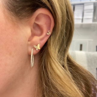 Inside Out Diamond Hoops  Lindsey Leigh Jewelry.
