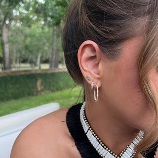 Inside Out Diamond Hoops  Lindsey Leigh Jewelry.
