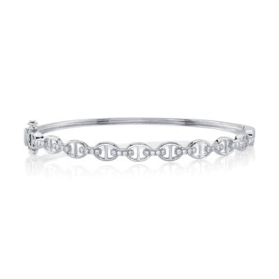 Interlocking Diamond Link Bangle - Lindsey Leigh Jewelry
